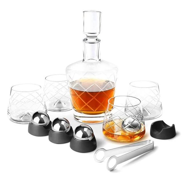  4Pcs Round Whiskey Stones Spherical Reusable Stainless