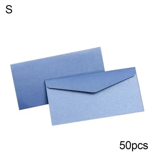 Blue S 50 шт конфетных цветов, конверты из переработанной бумаги для рукоделия, поздравительные открытки, скрапбукинг, подарок для букв, бумажные открытки для школы - Цвет: Blue S