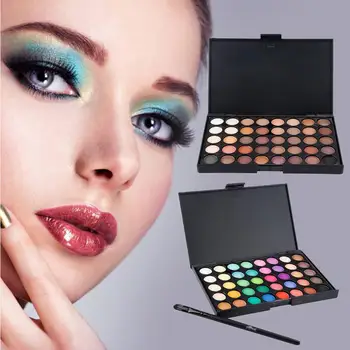 

Makeup Eyeshadow Pallete Makeup Brushes 40 Color тени Shimmer Pigmented Eye Shadow Palette Mini Make Up Palette Maquillage TSLM1