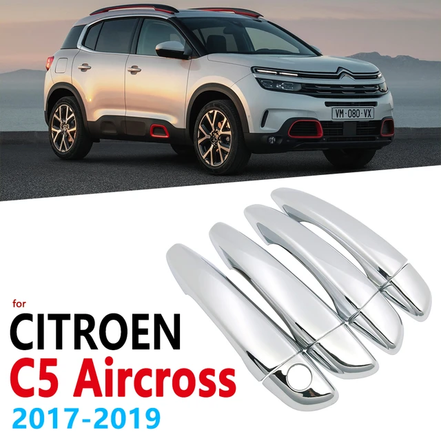 Fits Citroën C3 Aircross 2017-2023 Chrome Side Door Handle Cover Stainless  8 Pcs