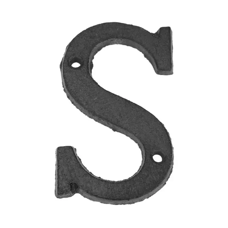 A-Z металлический буквенный Алфавит железный металлический дом знак для двери DIY кафе отель стены буквы вывеска вечерние украшения - Цвет: S