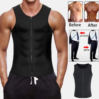 

Mens Slimming Shirts For Body Shaper Chest Compression Abdomen Undershirt Gynecomastia Moobs Waist Trimmer Sweat Vest Polyester