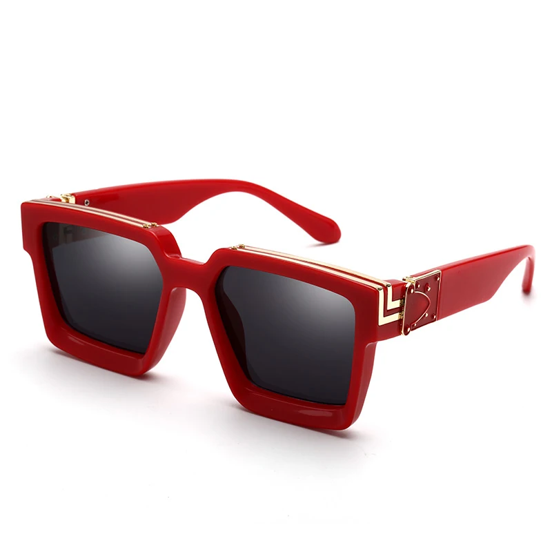 C2 Red Black Pro Acme Роскошные брендовые дизайнерские Квадратные Солнцезащитные очки для мужчин и женщин, модные очки с толстой оправой для мужчин s UV400, мужские знаменитые очки PD1399 - Цвет линз: C2 Red Black