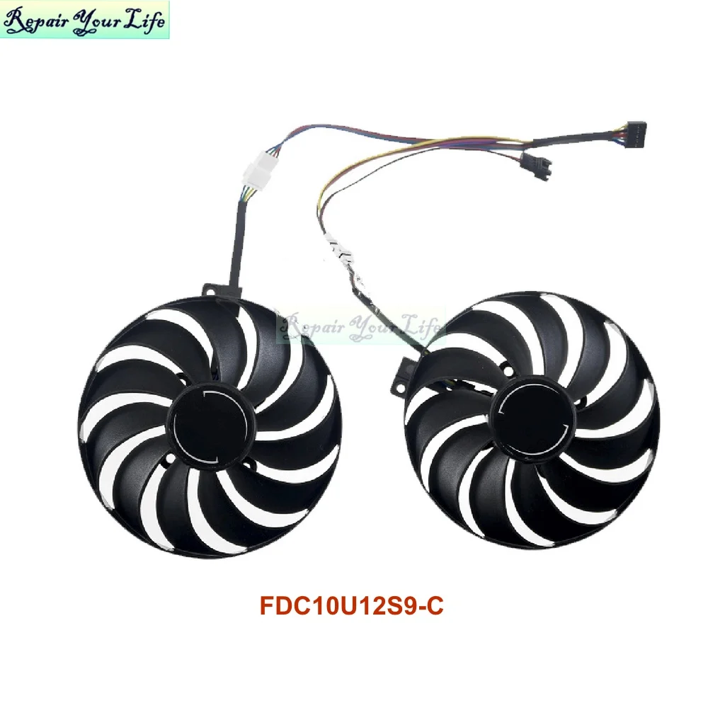 Ventilador Gráfico para Asus 95 mm Dual Rx5500xt Rx5600 T129215su Refrigeração com Pinos 12v Ventiladores e resfriadores - Imagem 2