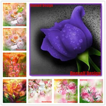 

5d Diamond Painting full square/rouind flower Diamond Mosaic Sale flower 5d Diamond Embroidery Full Set flower decoration home