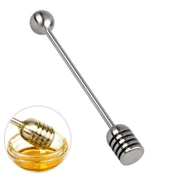 

Stir Bar Spoon Honey Jam Stainless Steel for Honey Jar Supplies Long Handle Mixing Stick Dipper Dessert Tools