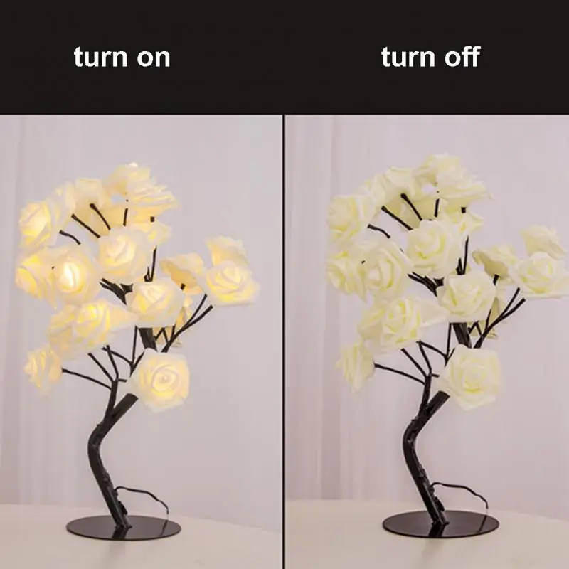 

Rose Flower Night Light Rose Tree LED String Lights Home Decoration Table Lamp
