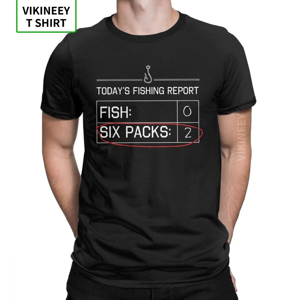 

Fish Report Swag Six-Packs Slim Fit T Shirt for Men Short Sleeve Clothes 3XL Tees Cotton Round Neck T-Shirt Plus Size