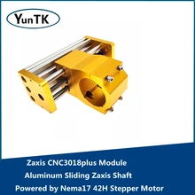 Module Zaxis CNC3018plus, axe coulissant en aluminium, alésage 52mm, broche 500W, alimenté par moteur pas à pas Nema17 42H