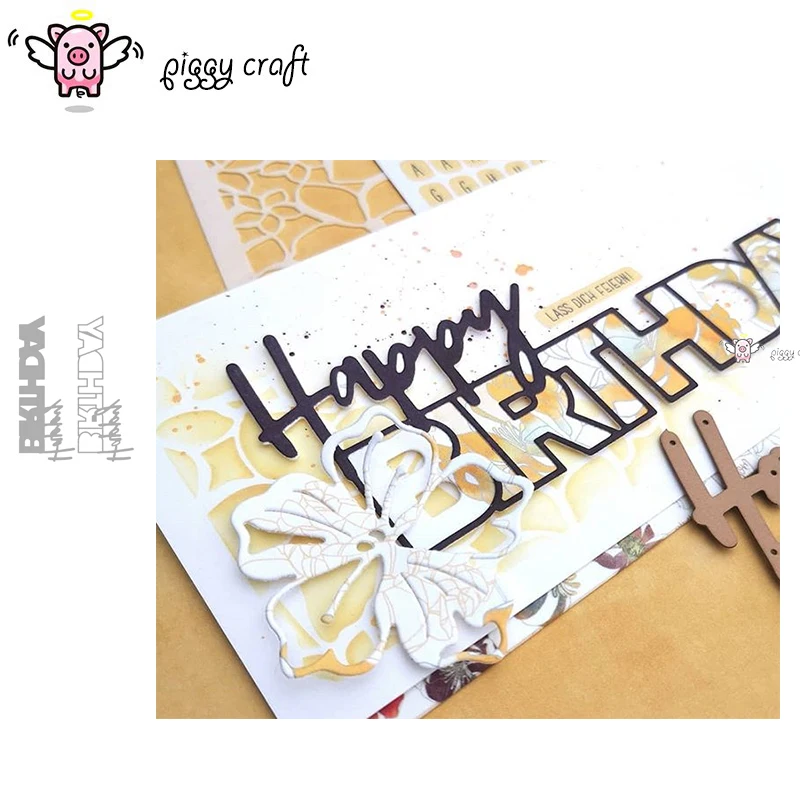 Die-Mold Cutting-Dies Paper-Craft Scrapbook Happy-Birthday-Letters Metal Punch Blade