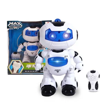 

[Funny] Remote Control Electronic Light & Music Danceing robot model Walking and English Speaking RC Robots toy Kids baby gift