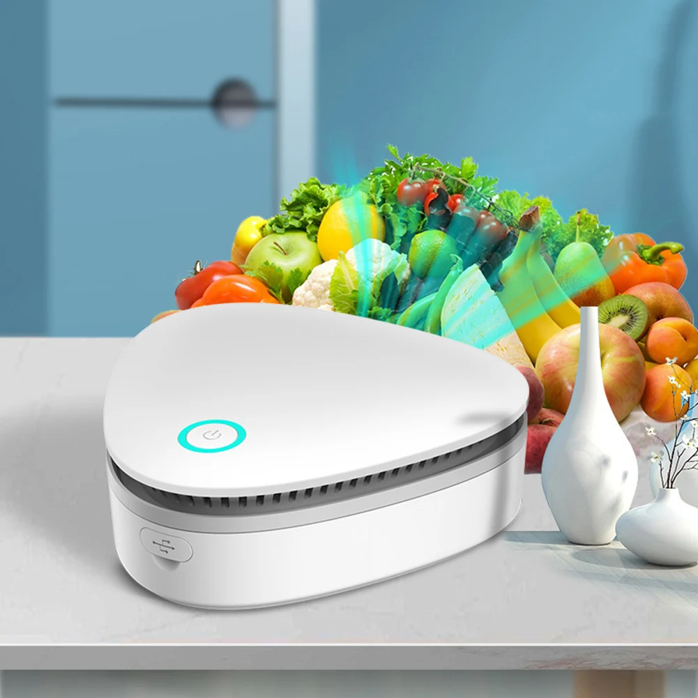 Smart Mini Air Purifier Fridge Freshen Cleaner Portable Ozone Anion Generator USB Rechargeable Kitchen Auto Home Clear Odor | Бытовая