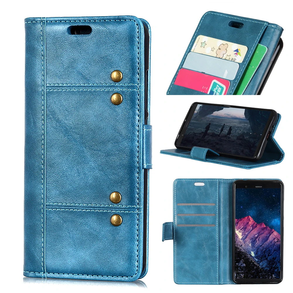 Синий Для Xiaomi Redmi Note 7 Note 7 Pro Note 7S чехол Полная защита из искусственной кожи Складная подставка ударопрочный кошелек Тип защита для телефона - Цвет: Синий