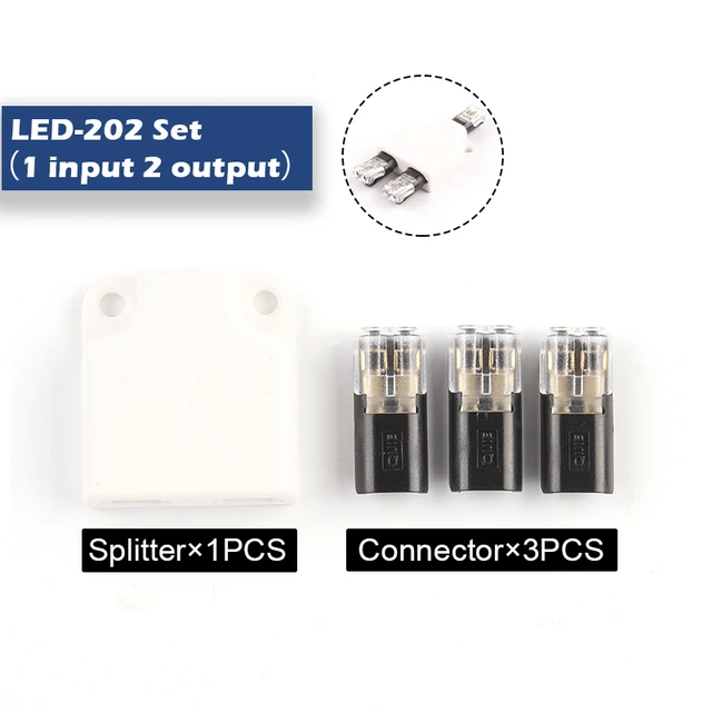 Boîte de séparation de câble de bande LED, ensemble de connecteurs de fil,  connecteur pour audio