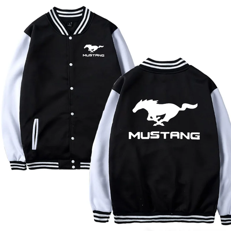 Бейсбольная куртка для Mustang с логотипом автомобиля, повседневные Хип-хоп толстовки Harajuku, мужская бейсбольная форма, облегающая одежда унисекс P - Цвет: as picture