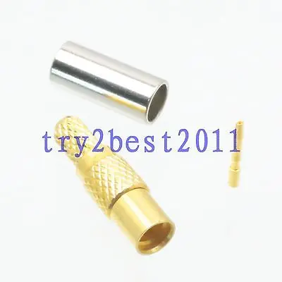 

DHL/EMS 100pcs Connector MMCX jack pin crimp RG174 RG316 LMR100 RF COAXIAL Straight -C1