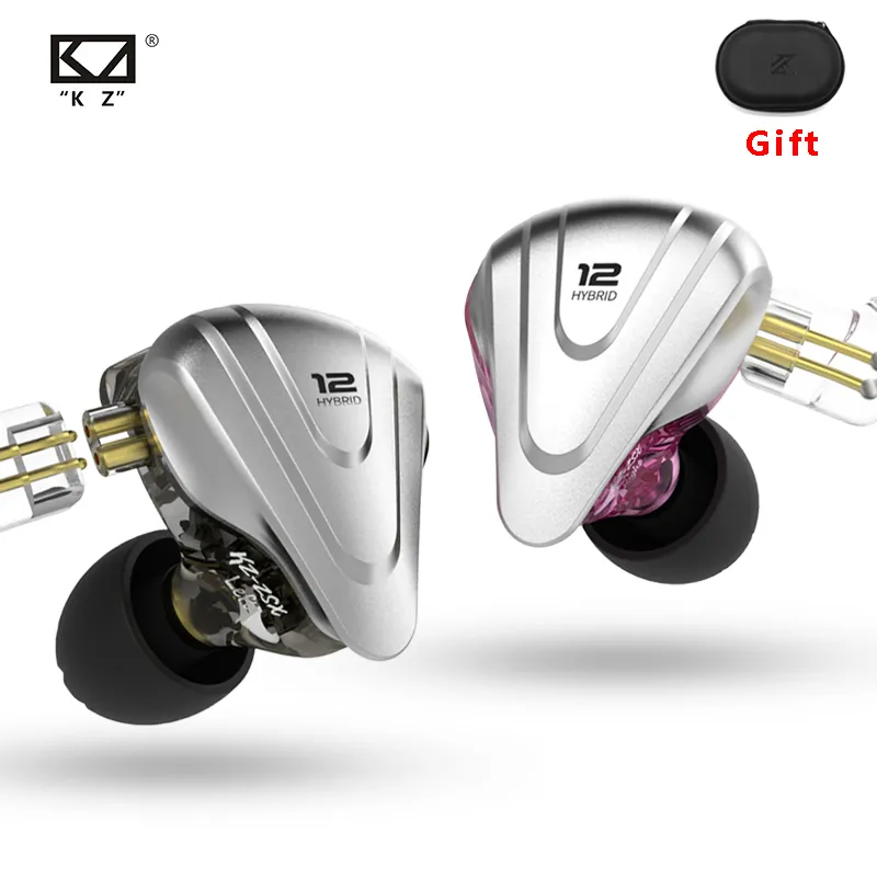 KZ ZSX Terminator Metal Headset 5BA+1DD Hybrid 12 drivers HIFI Bass Earbuds In Ear Monitor Noise Cancelling Earphones