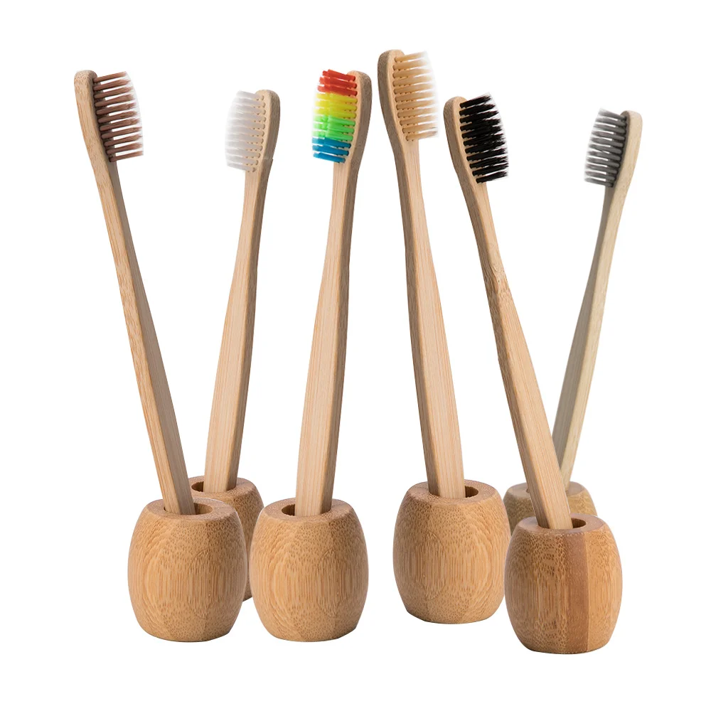 Набор из экологически чистых бамбуковых трубок для зубных щеток, Дорожный Чехол ручной работы, деревянный держатель для зубных щеток, портативная упаковка для путешествий