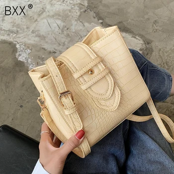 

[BXX] PU Leather Crossbody Bucket Bags For Women 2020 Spring Shoulder Handbags Female Travel Fashion Cross Body Bag Totes HM185