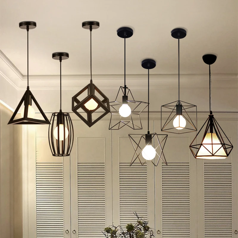 modern cage pendant light