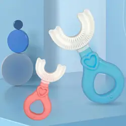 Kids Toothbrush Children's Teeth Oral Care U-type Head Hand-Held Infant Soft Bristle Toothbrush for Toddler