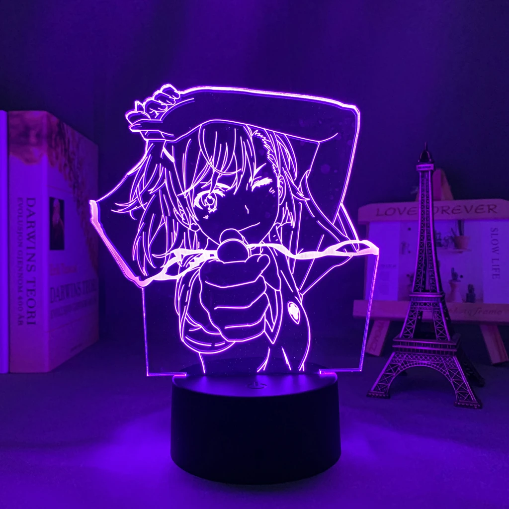 home depot dinosaur light 3d Led Lamp Anime A Certain Scientific Railgun Misaka Mikoto Figure for Bedroom Decorative Nightlight Birthday Gift Night Light motion sensor night light