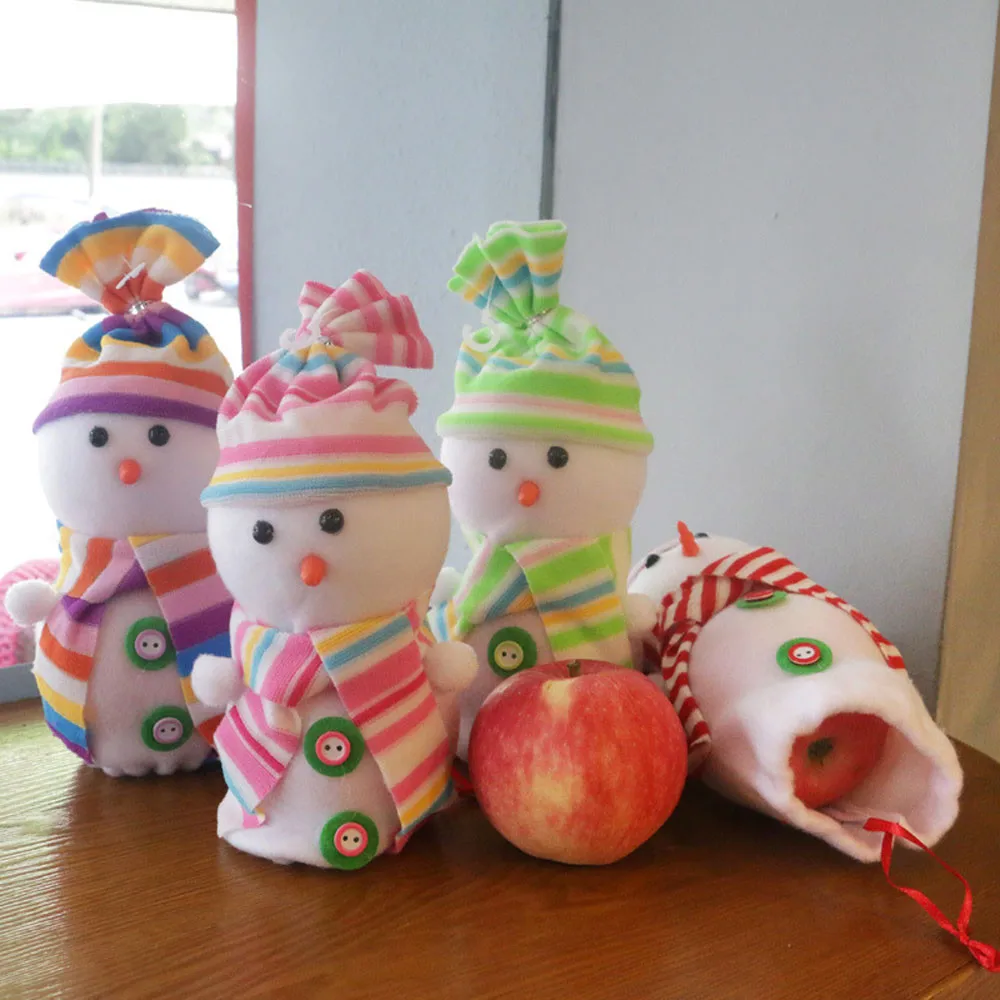 

Christmas Decorations for home Christmas Gift Noel Child Christmas Gift Santa Snowman Decorative Gift Bag Apple Bag Navidad B1
