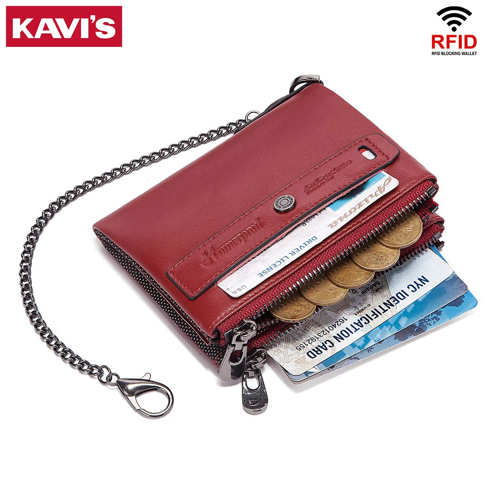 Cartera piel auténtica para mujer, monedero corto, monedero tarjetero de identificación de diseñador|Carteras| AliExpress