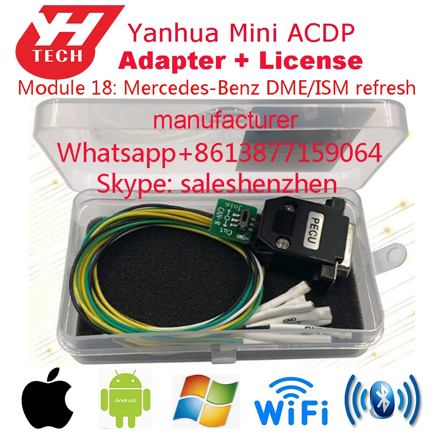 Yanhua Acdp Modul 18 Mb Dme/Ism Frissítés Mb 12 In 1 Interfész Tábla Adapter Dme Ism Virgin/Renew Mb Autóhoz