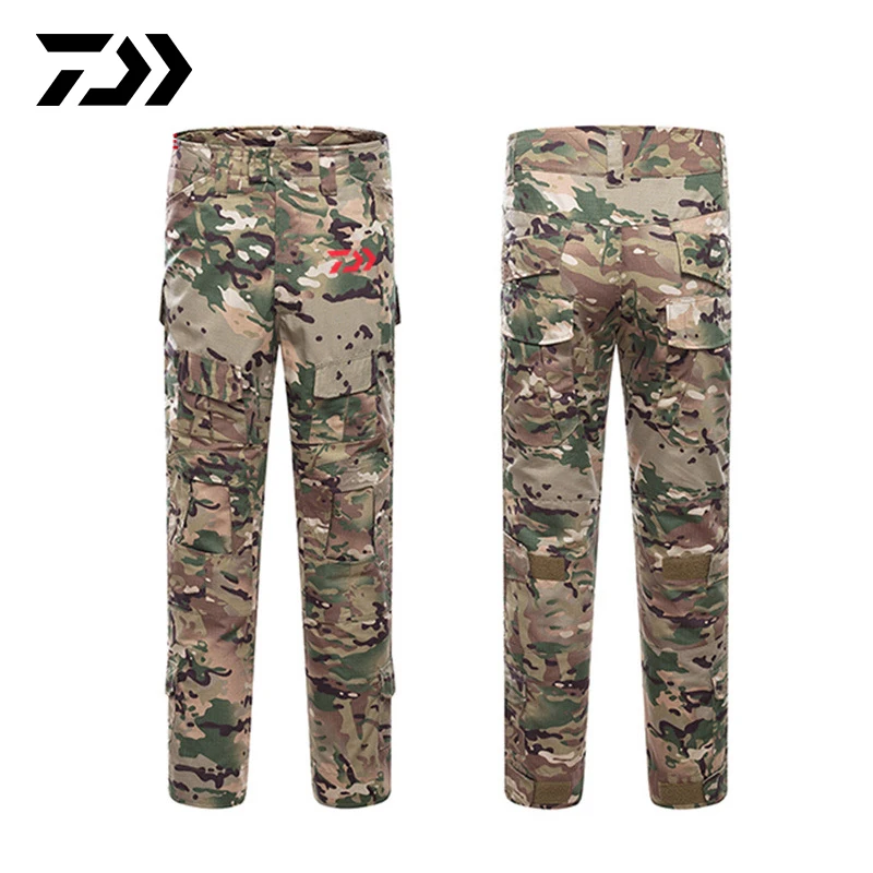4 Pants Daiwa рыбацкие штаны для отдыха на природе, походные ветрозащитные мужские брюки, дышащие быстросохнущие камуфляжные рыболовные штаны с принтом питона, комплект - Цвет: 4 Pants