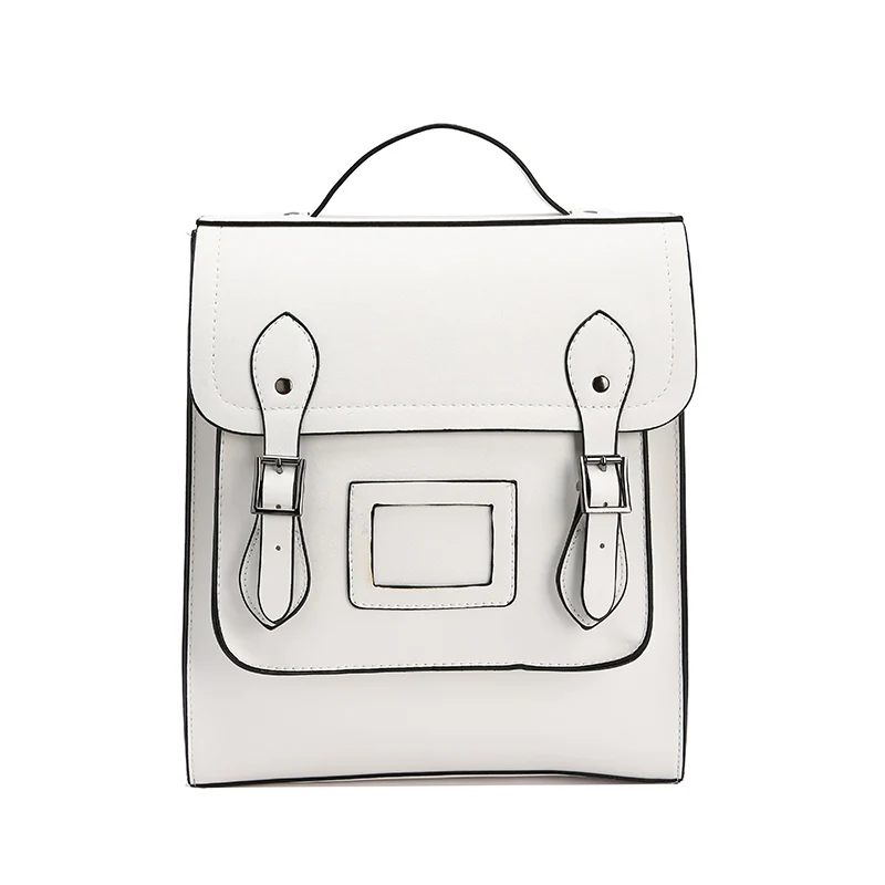 Женские рюкзаки, женская сумка в ретро стиле, рюкзак из искусственной кожи, Большая вместительная переносная сумка, школьная сумка на плечо, Mochila mujer XA538H - Цвет: White