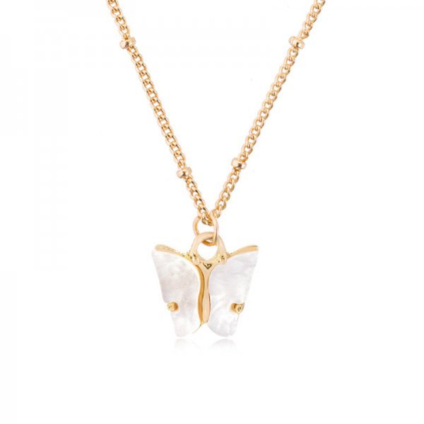 Butterfly Pendant Necklace For Women Colorful Acrylic Statement Choker Chain Korean Fashion Party Girl Jewelry Gift 2022