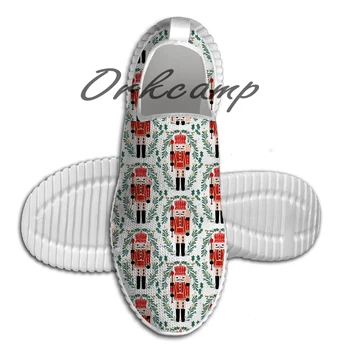

Sport Running Shoes The Nutcracker Red and Green by Andrea Lauren Light Weight Walking Shoes Breathable Mesh Yoga Shoes