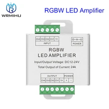 DC12-24V 24A Colorful RGBW LED Signal Amplifier Remote Plug-In Power Repeater For 3528 5050 Strip