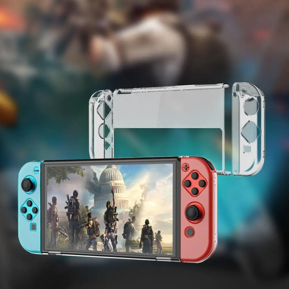 Прозрачный чехол для Nintendo Switch OLED 3 в 1 с левой/правой ручкой | Электроника