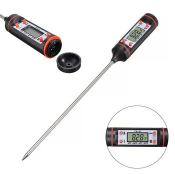 

New Cooking Thermometer Probe Digital Stainless Steel Instant Read For Kitchen BBQ Grill Food Meat Cooking Baking Tools