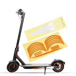 1 Set 6 Colors High Quality Waterproof Warning Reflective Stickers For Xiaomi Mijia M365 Electric Scooter Skateboard Accessories