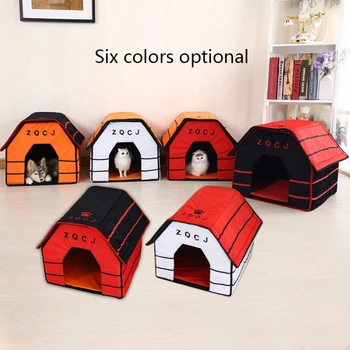

Foldable Dog Bed House Warm Cat Nest Portable Dog Kennel Sleeping Beds Pet Basket Puppy Cave Beds for Dogs Cats Pet Supplies