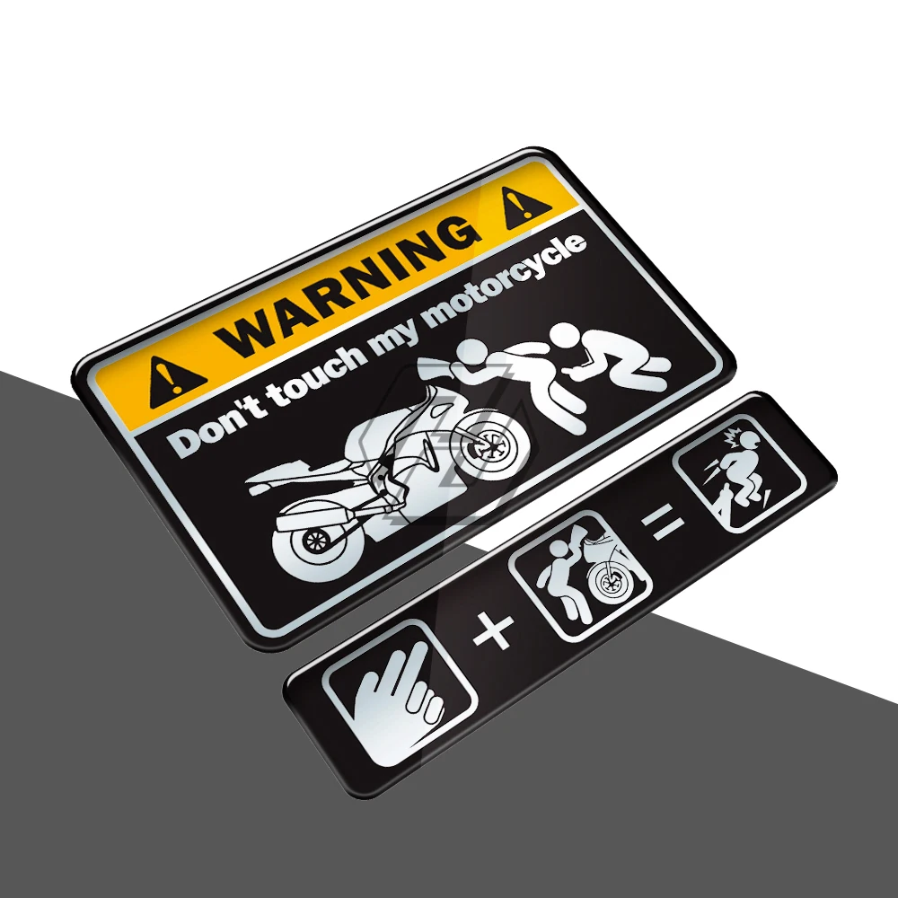 3D Do Not Touch My Motorcycle Motorbike Tank Decal Warning Sticker Case for Kawasaki Yamaha Honda Suzuki  Ducati BMW Benelli black edition sticker motorcycle tank decal case for kawasaki honda bmw suzuki aprilia moto motorbike decal stickers