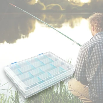 

Adjustable Plastic Tackle Box Fishing Lure Hook Storage Case Portable Tackle Multifunctional Organizer Fishing Boxes