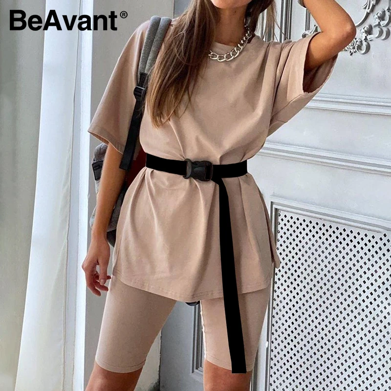 Женский спортивный костюм BeAvant из двух предметов Модный летний повседневный с