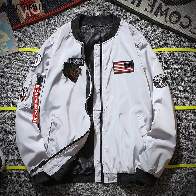 

VICTORWID2020 autumn men's military bomber jacket, men's casual zipper bomber jacket, new slim men's stand collar jacket,