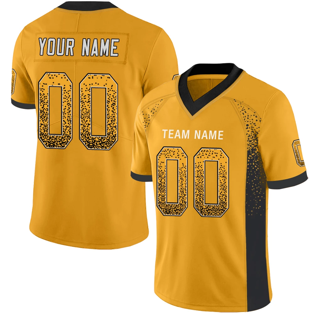 Personalized Custom American Football Shirt Game Training Football Jersey Breathable Gradient Rugby Shirt Fan Gift for Men/Youth