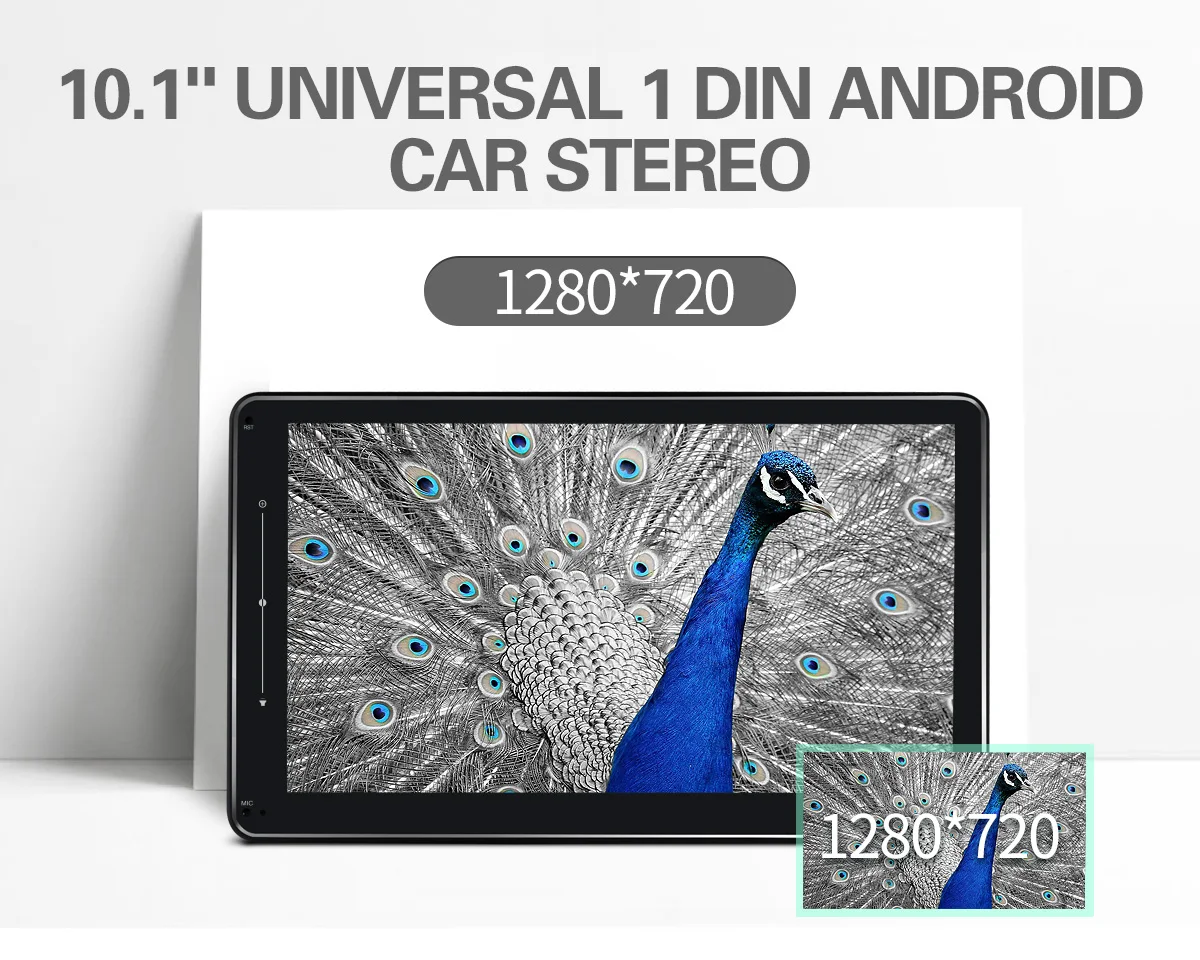 Sale 1280*720 DSP Mirror Link 10.1" 1Din Android 8.1 Car Stereo Multimedia Radio GPS 4G SIM Card SPDIF Subwoofer DVR OBD DAB+ WiFi 1