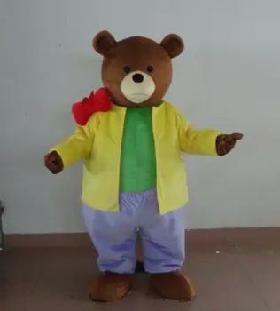

Halloween Yellow Bear Mascot Costume Cosplay Outfits Clothing Carnival Adults