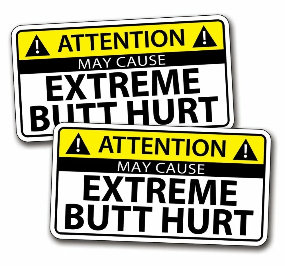 

Butt Hurt Warning Sticker Vinyl Decal 4x4 Off Road Motorcycle Vehicle Graphic HD