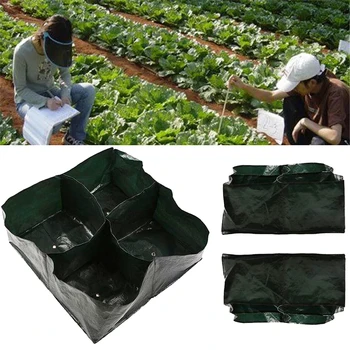 

Garden Supplies Plant Grow Bag Home For Vegetable Waterproof DIY Heat Cold Resistant 4 Slots Outdoor Indoor Balcony Reusable