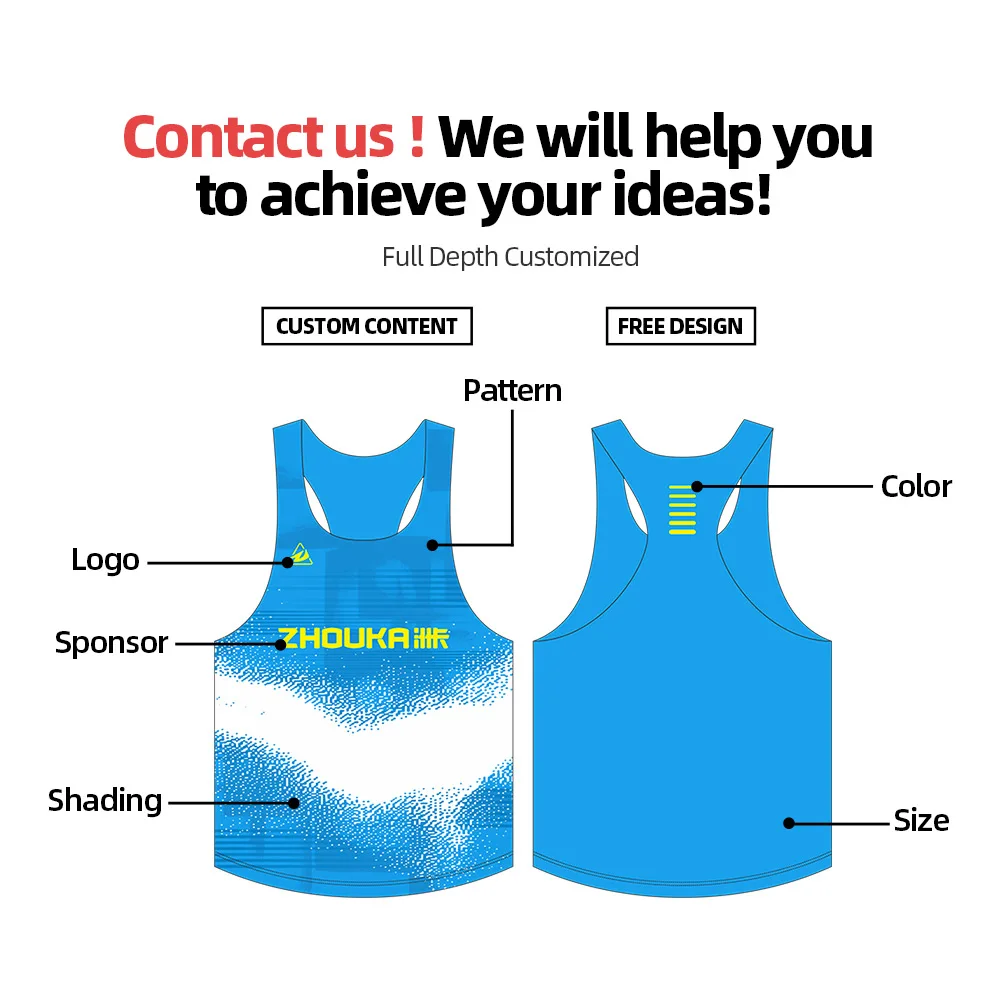 Zhouka new products sports vest men quick dry breathable football vest sportswear basketball vest