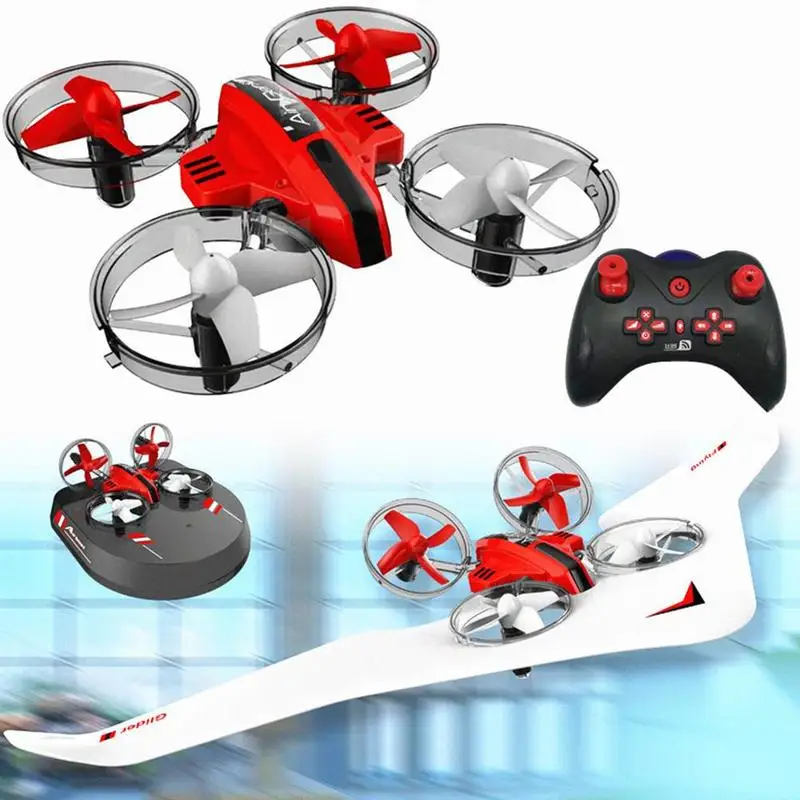 

3-in-1 Remote Control Four-axle Aircraft Glider Hovercraft Toy RC Drone Remote Control Multi-functional Toy Drone For Children