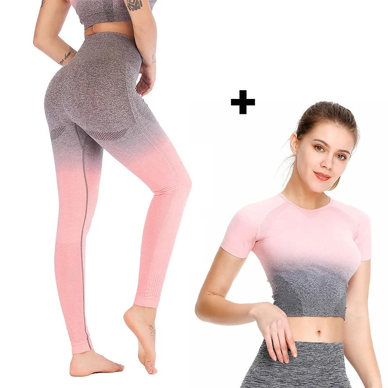 Pink Suit Бесшовные Для женщин спортивная рубашка тренажерный зал, фитнес, йога топ, жилет тренировки с длинным рукавом футболки Топ для бега спортивная одежда - Цвет: Pink Suit